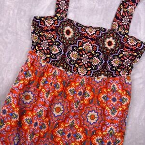 Boden Freya Tie Back Floral Maxi Dress Women Red Blue Sleeveless 8R US 12R UK